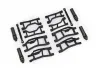 Traxxas Suspension kit, Mini MAXX WideMaxx, black (includes front + rear suspension arms, front toe links + outer half shafts (extended)