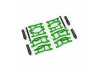 Traxxas Suspension kit, Mini MAXX WideMaxx, green (includes front + rear suspension arms, front toe links + outer half shafts (extended)