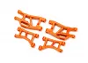 Traxxas Orange Front Upper + Lower Suspension Arms (L+R)