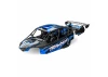Traxxas Body, Funco Pro Scale Sand Car, blue (painted, decals applied) (assembled with front + rear body supports for clipless mounting, roll cage + interior)