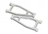 Traxxas Suspension arms, upper (left + right, front) (6061-T6 aluminium, silver-anodised), 3x8mm BCS (with threadlock) (8)
