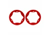 Traxxas Beadlock rings, rear, red (4.3) (2)