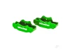 Traxxas Brake calipers, front (left + right) (green-anodised 6061-T6 aluminium), 3x10mm CS (with threadlock) (4), 2.5x8mm BCS (with threadlock) (4)