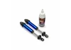 Traxxas Shocks, GT-MAXX, rear, aluminium, blue-anodised (fully assembled w/o springs) (2)