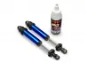 Traxxas Shocks, GT-MAXX, rear, aluminium, blue-anodised (fully assembled w/o springs) (2)