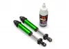 Traxxas Shocks, GT-MAXX, rear, aluminium, green-anodised (fully assembled w/o springs) (2)
