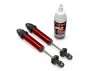 Traxxas Shocks, GT-MAXX, rear, aluminium, red-anodised (fully assembled w/o springs) (2)