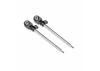 Traxxas Shock shafts, GT-MAXX, 110mm (assembled with rod ends + hollow balls for 4mm pins) (steel, chrome finish) (2)