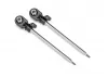 Traxxas Shock shafts, GT-MAXX, 110mm (assembled with rod ends + hollow balls for 4mm pins) (steel, chrome finish) (2)