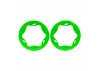 Traxxas Beadlock rings, rear, green (3.9) (2)