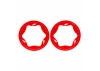 Traxxas Beadlock rings, rear, red (3.9) (2)