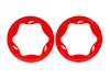 Traxxas Beadlock rings, rear, red (3.9) (2)