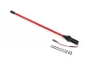Traxxas Whip light, LED, red (assembled) (1)/ 3x12mm BCS (2) (replacement for 1 whip light, left or right) (requires 6588X accessory power supply)