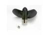 Traxxas New style plastic propeller for Villain EX. Requires change to smaller pinion gears when used on older Villains equipped with part 1534 and 1533 propellers.