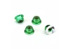 Traxxas M4 Flanged Nylon Locking Nuts - Serrated Green Aluminium (4)