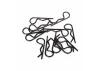 Traxxas Body clips black (12) (standard size)