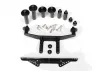 Traxxas Body mount front rear (black)/ body posts 52mm (2) 38mm (2) 25mm (2) 6.5mm (2)/ body post extensions (2)/ hardware