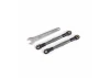 Traxxas Toe links, front (TUBES charcoal gray-anodised, 7075-T6 aluminium, stronger than titanium) (2) (assembled with rod ends and hollow balls)/ aluminium wrench (1) (fits Drag Slash)
