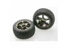 Traxxas Alias Tires with Tracer 2.2 Black Chrome Wheels (assembled glued) (rear) (TSM rated)