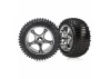 Traxxas Alias Tires with Tracer 2.2 Chrome Wheels (assembled glued) (rear)