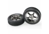 Traxxas Alias Tires with Tracer 2.2 Black Chrome Wheels (assembled glued) (front)