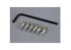 Traxxas Screws 3x10mm caphead machine (hex drive) (6)/ lockwashers (6)/ hex wrench