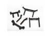 Traxxas Body mounts front rear/ body mount posts front rear (adjustable)/ 2.5x18mm screw pins (4)