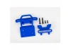 Traxxas Bumper, front/ bumper mount, front / 4x23mm BCS (2)/ 3x10mm BCS (2) (blue)