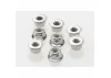 Traxxas M4 Nuts - Flanged Nylon Locking Steel Serrated (8)