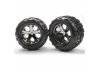 Traxxas Talon tires All-Star black chrome wheels foam inserts (assembled and glued) (electric rear) (2) (TSM rated)