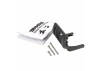 Traxxas Wheelie bar mount (1)/ hardware (black). Use Part 4974 and 4976 to complete the wheelie bar assembly.