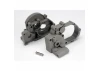 Traxxas Gearbox halves (L R) (grey) w/ idler gear shaft
