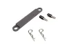 Traxxas Battery hold-down plate (grey) / metal posts (2) / body clips (2)