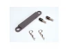 Traxxas Battery hold-down plate (grey) / metal posts (2) / body clips (2)