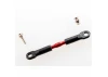 Traxxas Turnbuckle Aluminium (red-anodized) camber link front 39mm (1) (assembled w/rod ends)/hollow balls (2)(See part 3741X for complete camber link set)