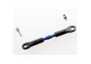 Traxxas Turnbuckle Aluminium (blue-anodized) camber link front 39mm (1)(assembled w/rod ends)/hollow balls (2)(See part 3741A for complete camber link set)