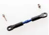 Traxxas Turnbuckle Aluminium (blue-anodized) camber link front 39mm (1)(assembled w/rod ends)/hollow balls (2)(See part 3741A for complete camber link set)