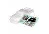Traxxas Body, Stampede (also fits Stampede VXL) (clear, requires painting)/ window, lights, grille decal sheet (for clipless mounting)