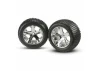 Traxxas Alias Tyres Pre Glued On All Star Chrome Wheels - 12mm Hex Fit