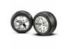 Traxxas Alias Tyres Pre Glued On All Star Chrome Wheels - 12mm Hex Fit