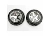Traxxas Anaconda tires All Star chrome wheels assembled glued (with foam inserts) (electric rear) (1 left 1 right)