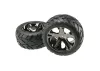 Traxxas Anaconda Tyres Pre Glued On All Star Black Chrome Wheels - 12mm Hex (2WD Elec Rear)