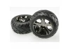 Traxxas Anaconda Tyres Pre Glued On All Star Black Chrome Wheels - 12mm Hex (2WD Elec Rear)
