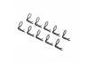 Traxxas Body clip (mounting clip) angled 90-degrees (black) (10)
