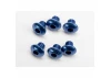 Traxxas Screws 4x4mm button-head machine Aluminium (blue) (hex drive) (6)