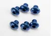Traxxas Screws 4x4mm button-head machine Aluminium (blue) (hex drive) (6)