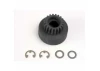 Traxxas Clutch bell (20-tooth)/ 5x8x0.5mm fiber washer (2)/ 5mm E-clip (requires 4611-ball bearings 5x11x4mm (2)