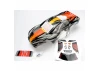 Traxxas Body Nitro Rustler ProGraphix (Replacement for the painted body. Graphics are painted requires paint final color application.)/window grill lights decal sheet/ wing and Aluminium hardware