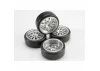 Traxxas Tires Pro-Trax on-road (medium compound with contoured inserts) (mounted and glued to part 4872 wheels) (2 left 2 right)
