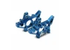 Traxxas Bulkheads front (machined 6061-T6 Aluminium) (blue) (l r) (requires use of 4939X suspension pins)